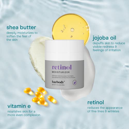 Baebody - Crema Facial Hidratante Antiedad con Retinol para Mujeres y Hombres - Día
