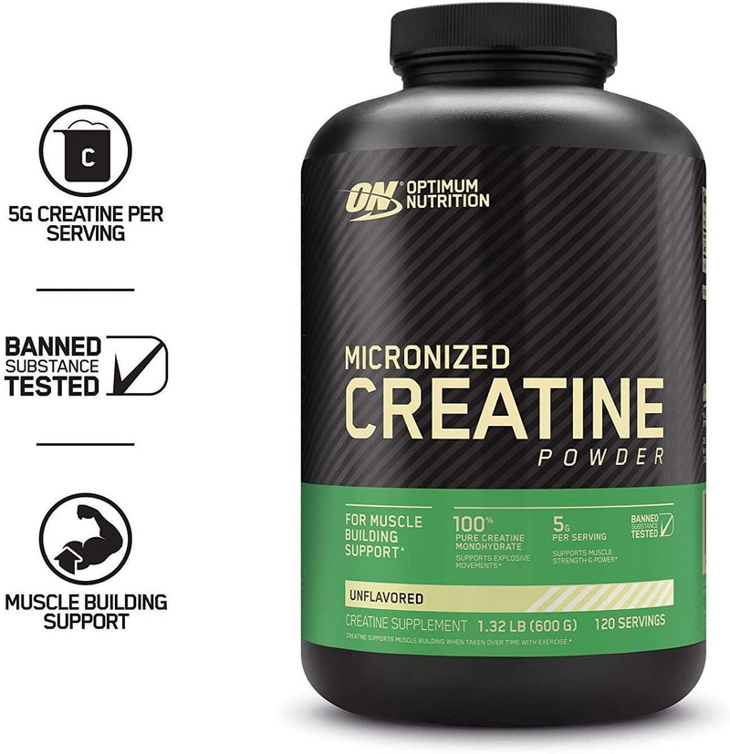 Proteína de suero 100% Gold Standard – Doble chocolate (2,27 kg) + Monohidrato de creatina micronizado sin sabor (120 raciones) – Paquete especial