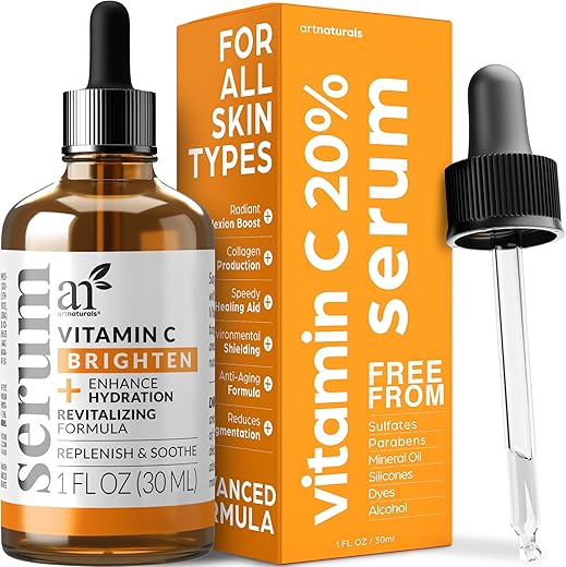 Suero antiedad con vitamina C (30 ml), con ácido hialurónico y vitamina E. Repara arrugas, aclara ojeras y manchas de la edad.